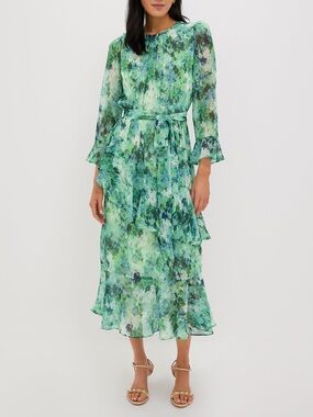 Tuckernuck | Dresses | Tuckernuck Green And White Embellished Stripe Corinne Dress Size Xxs Nwt
